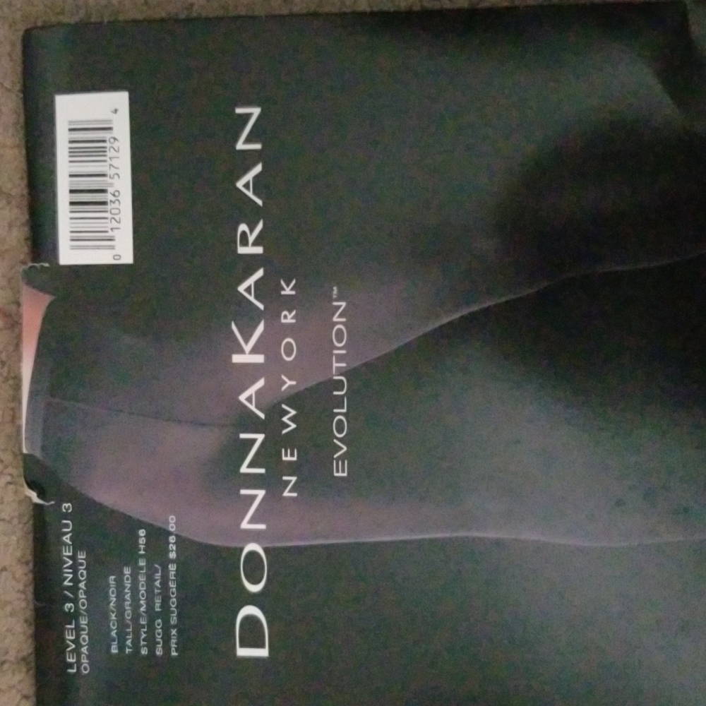 Donna Karan Evolution Tights, Size Tall, Black